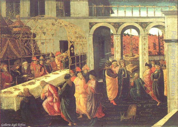 The Banquet of Ahasuerus painting - Jacopo Del Sellaio The Banquet of Ahasuerus art painting